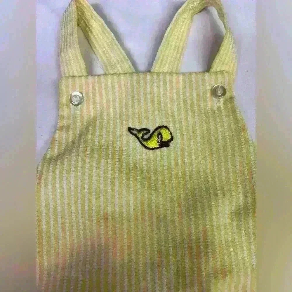 Vintage Lullaby Land Yellow and White Baby Romper Size 12 months